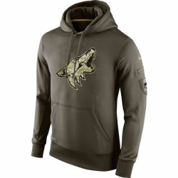 NHL Mens Arizona Coyotes Nike Olive Salute To Service KO Performance Hoodie