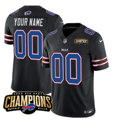 Men Buffalo Bills Active Player Custom Black 2023 F U S E  AFC East Champions Ptach Stitched Football Jersey