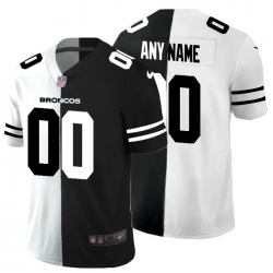 Men Women Youth Toddler Denver Broncos Custom Men Black V White Peace Split Nike Vapor Untouchable Limited NFL Jersey