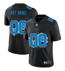 Men Women Youth Toddler Detroit Lions Custom Men Nike Team Logo Dual Overlap Limited NFL Jerseyey Black