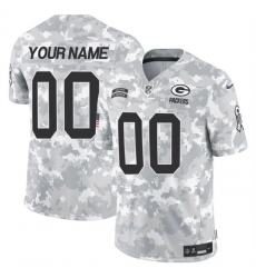 Men Green Bay Packers Active Player Custom 2024 F U S E Arctic Camo Salute To Service Limited Stitched Football Jersey