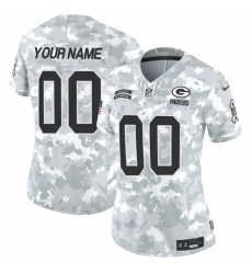 Women Green Bay Packers Active Player Custom 2024 F U S E Arctic Camo Salute To Service Limited Stitched Football Jersey