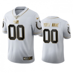 Men Women Youth Toddler Indianapolis Colts Custom Men Nike White Golden Edition Vapor Limited NFL 100 Jersey