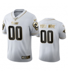 Men Women Youth Toddler Los Angeles Rams Custom Men Nike White Golden Edition Vapor Limited NFL 100 Jersey