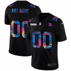 Men Women Youth Toddler Minnesota Vikings Custom Men Nike Multi Color Black 2020 NFL Crucial Catch Vapor Untouchable Limited Jersey