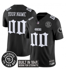 Men San Francisco 49ers Active Player Custom Black F U S E Fog City Gothic Edition Vapor Limited Stitched Football Jersey Men San Francisco 49ers Active Player Custom Black F U S E Fog City Gothic Edition Vapor Limited Stitched Football Jersey