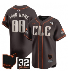 Men Cleveland Browns ACTIVE PLAYER Custom Brown 2025 Jim Brown Memorial Home Patch Vapor Limited Stitched Jersey Men Cleveland Browns ACTIVE PLAYER Custom Brown 2025 Jim Brown Memorial Home Patch Vapor Limited Stitched Jersey