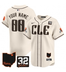 Men Cleveland Browns ACTIVE PLAYER Custom Cream 2025 Jim Brown Memorial Home Patch Vapor Limited Stitched Jersey Men Cleveland Browns ACTIVE PLAYER Custom Cream 2025 Jim Brown Memorial Home Patch Vapor Limited Stitched Jersey