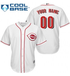 Men Women Youth All Size Cincinnati Reds Custom Cool Base Jersey White 3