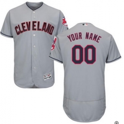 Men Women Youth All Size Cleveland Indians Custom Flex Base Jersey Grey