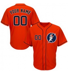 Men Women Youth Toddler All Size Houston Astros Orange Customized Cool Base New Design Jersey