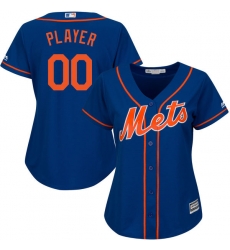 Men Women Youth All Size Custom New York Mets Cool Base Jersey Blue