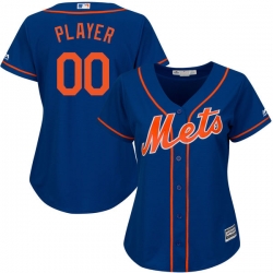 Men Women Youth All Size Custom New York Mets Cool Base Jersey Blue