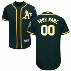 Men Women Youth All Size Oakland Athletics Majestic Alternate Green Flex Base Authentic Collection Custom Jersey