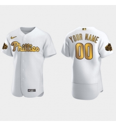 Men Women Youth Philadelphia Phillies Custom 2022 Mlb All Star Game White Gold Men Jersey