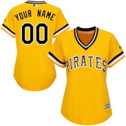 Men Women Youth All Size Pittsburgh Pirates Cool Base Custom Jersey Yellow