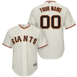 Men Women Youth All Size San Francisco Giants Majestic Cream Cool Base Custom Jersey 3