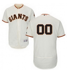 Men Women Youth All Size San Francisco Giants Majestic Home Ivory Flex Base Authentic Collection Custom Jersey