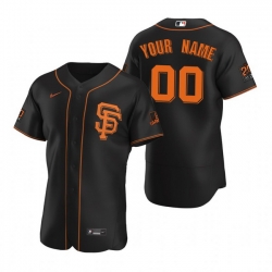 Men Women Youth Toddler All Size San Francisco Giants Custom Nike Black Stitched MLB Flex Base Jersey