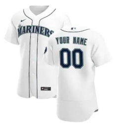 Men Women Youth Toddler Seattle Mariners White Custom Nike MLB Flex Base Jersey