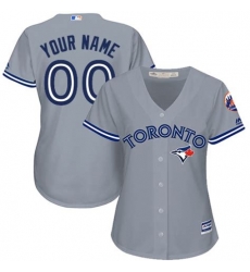 Men Women Youth All Size Toronto Blue Jays Cool Base Custom Jersey Grey 22