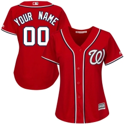 Men Women Youth All Size Washington Nationals Cool Base Custom Jersey Red