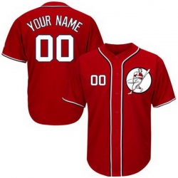 Men Women Youth Toddler All Size Washington Nationals Red Customized Cool Base New Design Jersey