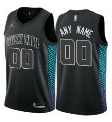 Men Women Youth Toddler All Size Customized Nike Jordan Charlotte Hornets City Edition Authentic Men Women Youth Toddler All Size Black NBA Jersey