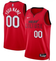 Men Women Youth Toddler MIAMI HEAT Custom Nike NBA Stitched Jersey Red