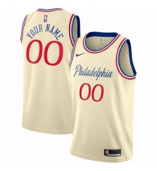 Men Women Youth Toddler Philadelphia 76ers White Ice Cream Custom Nike NBA Stitched Jersey