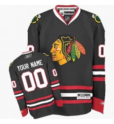 Men Women Youth Toddler Youth Black Jersey - Customized Reebok Chicago Blackhawks Third