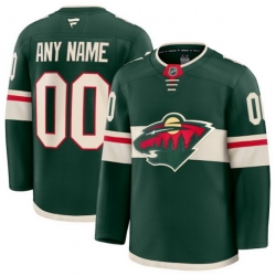 Men Women Youth Minnesota Wild Fanatics Home Premium Custom Jersey Green