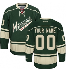 Men Women Youth Toddler Youth Green Jersey - Customized Reebok Minnesota Wild Third