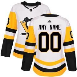 Men Women Youth Toddler White Jersey - Customized Adidas Pittsburgh Penguins Away  II