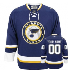 Men Women Youth Toddler Navy Blue Jersey - Customized Reebok St. Louis Blues Third