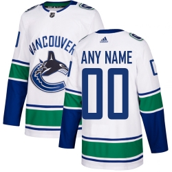 Men Women Youth Toddler White Jersey - Customized Adidas Vancouver Canucks Away