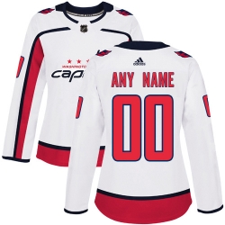 Men Women Youth Toddler White Jersey - Customized Adidas Washington Capitals Away  II