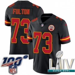 2020 Super Bowl LIV Men Nike Kansas City Chiefs #73 Zach Fulton Limited Black Rush Vapor Untouchable NFL Jersey