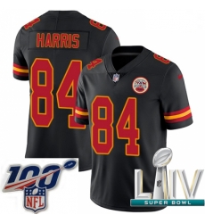 2020 Super Bowl LIV Men Nike Kansas City Chiefs #84 Demetrius Harris Limited Black Rush Vapor Untouchable NFL Jersey