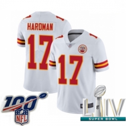 2020 Super Bowl LIV Youth Kansas City Chiefs #17 Mecole Hardman White Vapor Untouchable Limited Player Football Jersey