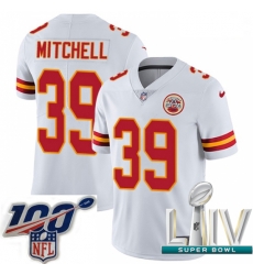 2020 Super Bowl LIV Youth Nike Kansas City Chiefs #39 Terrance Mitchell White Vapor Untouchable Limited Player NFL Jersey