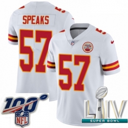 2020 Super Bowl LIV Youth Nike Kansas City Chiefs #57 Breeland Speaks White Vapor Untouchable Limited Player NFL Jersey