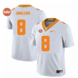 Men Tennessee Volunteers #8 Nico Iamaleava White F U S E Stitched NCAA Football Jersey