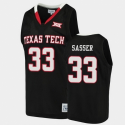 Men Texas Tech Red Raiders Jason Sasser Alumni Black Basketball Jersey