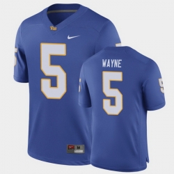 Men Pitt Panthers Jared Wayne Game Royal Football Jersey