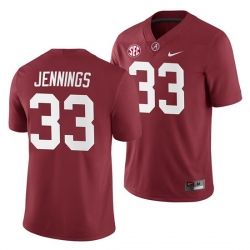 Alabama Crimson Tide Anfernee Jennings Crimson 2019 Home Game Jersey NCAA Football