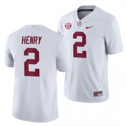 Alabama Crimson Tide Derrick Henry White College Football Away Game Jersey