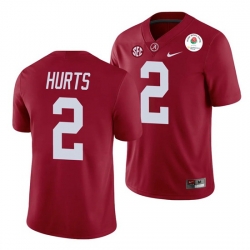 Alabama Crimson Tide Jalen Hurts Crimson 2021 Rose Bowl College Football Jersey