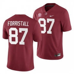 Alabama Crimson Tide Miller Forristall Crimson 2019 Home Game Jersey NCAA Football