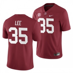 Alabama Crimson Tide Shane Lee Crimson 2019 Home Game Jersey NCAA Football